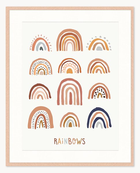 Oprawiony druk cyfrowy All the Rainbows, różne rozmiary