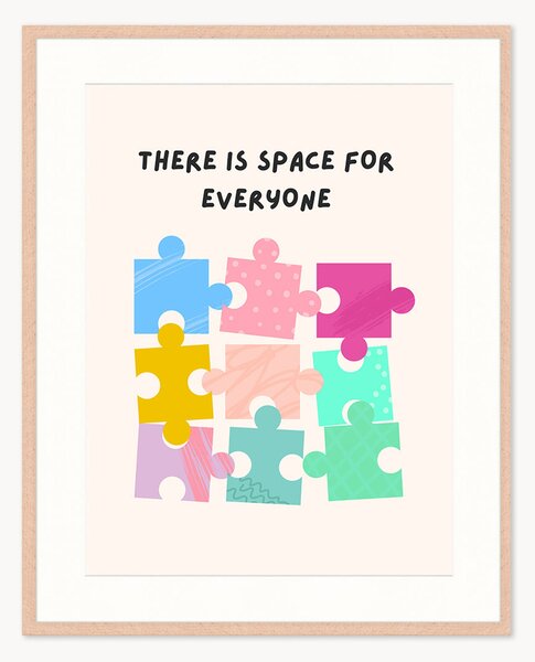 Oprawiony druk cyfrowy Space For Everyone, różne rozmiary