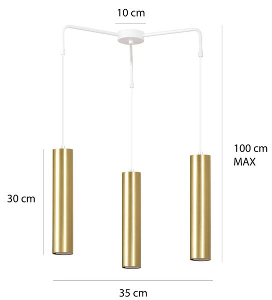 Biała nowoczesna lampa wisząca spot - D063 D4-R33
