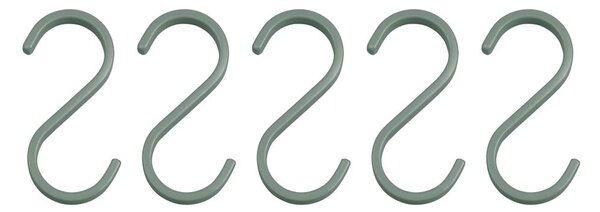Jasnozielone wiszące metalowe haczyki zestaw 5 szt. Hang-it – Mette Ditmer Denmark