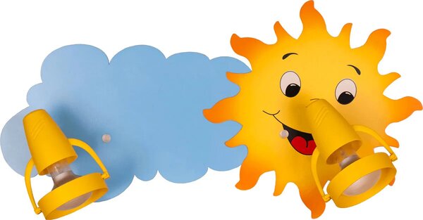 Kinkiet dla dzieci podwójny słoneczko - S214-Helis