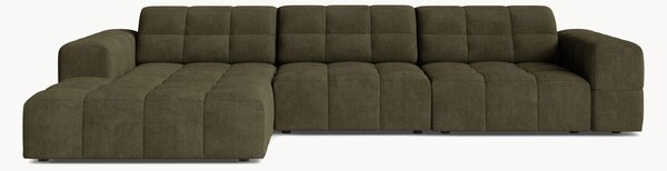 Sofa narożna z szenilu Chicago