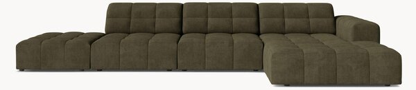 Sofa narożna z szenilu Chicago