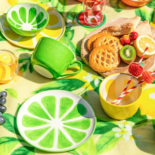 Altom Zestaw ceramicznych kubków jumbo Tropicanalimonka 470 ml, 2 szt