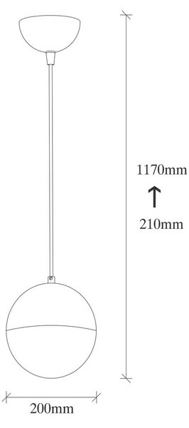 Lampa wisząca Bastos - 2101, brązowy