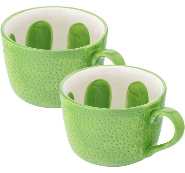 Altom Zestaw ceramicznych kubków jumbo Tropicanalimonka 470 ml, 2 szt