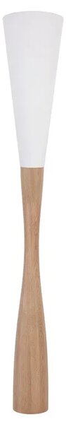 Brązowo-biała lampa stojąca drewniana - 12X S231 G4-A60