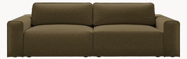 Sofa z szenilu z funkcją spania i schowkiem Victor (3-osobowa), S 246 cm
