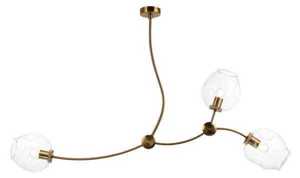 Lampa sufitowa Adamo nad wyspę do jadalni złota led