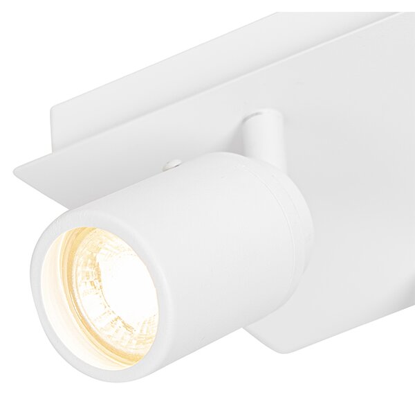 Inteligentny reflektor łazienkowy biały kwadratowy 2-punktowy IP44 z 2 Wifi GU10 50mm - Ducha