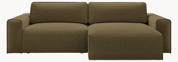 Sofa narożna z szenilu z funkcją spania i schowkiem Victor (3-osobowa)