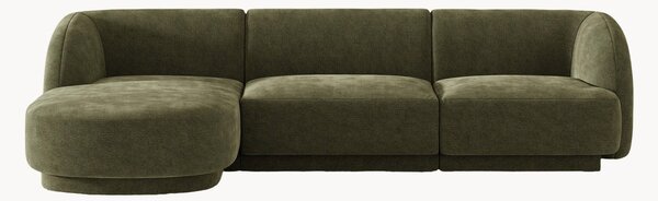 Sofa narożna z szenilu Miley (4-osobowa)