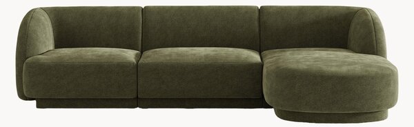Sofa narożna z szenilu Miley (4-osobowa)