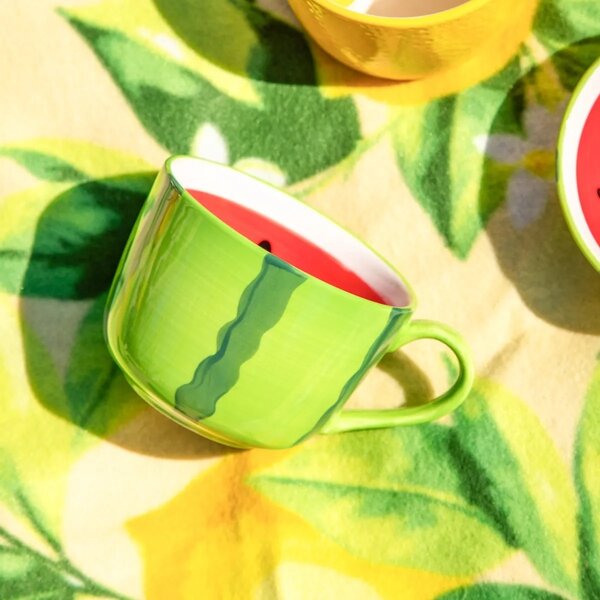 Altom Zestaw ceramicznych kubków jumbo Tropicanamelon 470 ml, 2 szt