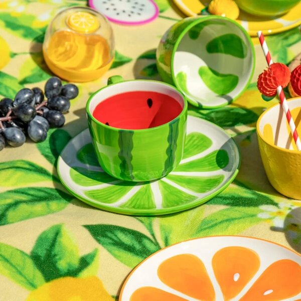Altom Zestaw ceramicznych kubków jumbo Tropicanamelon 470 ml, 2 szt