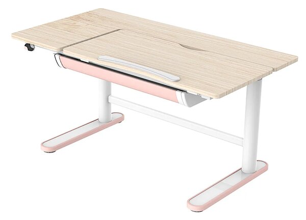 Różowe biurko elektryczne nowoczesne - Tobiso 2X