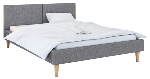 Łóżko tapicerowane z zagłówkiem do sypialni - Irsante 200x200 40 kolorów