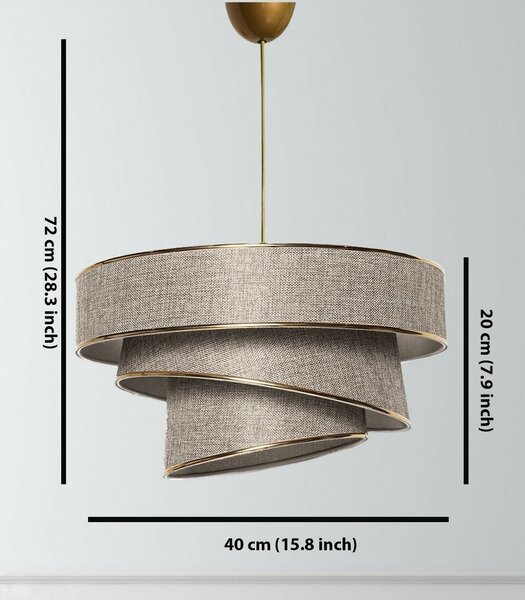 Lampa wisząca Couper - Beige, Gold