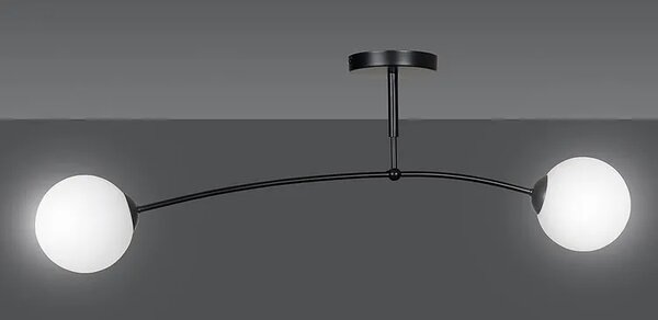 Czarna lampa sufitowa z kloszami D070 Z6-K69