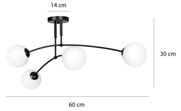 Biała nowoczesna lampa sufitowa D3-P05