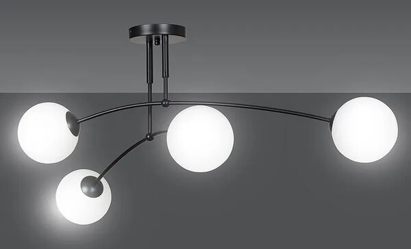 Czarna minimalistyczna lampa sufitowa - 8X D071 H8-D10