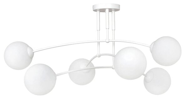 Biała lampa sufitowa z kloszami - 5X D072 N7-G47