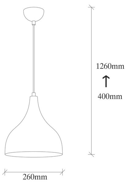 Lampa wisząca Saglam - 3726, miedziany