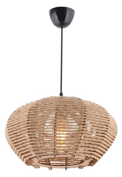 Lampa wisząca Jute Ellipse, kremowy