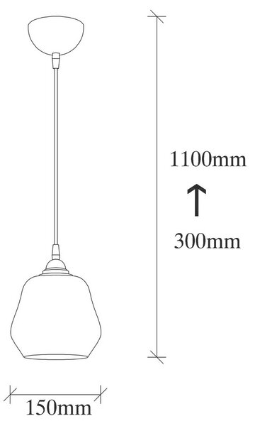 Lampa wisząca Gold - 030, złoty-czarny