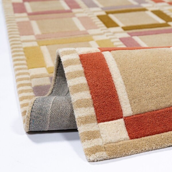 Wełniany dywan tkany ręcznie w naturalnym kolorze 160x230 cm Quadro Wool – Flair Rugs