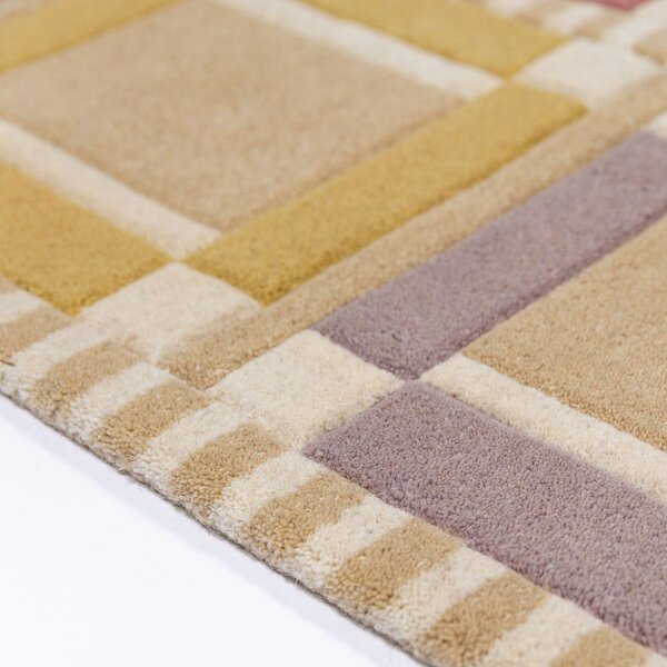 Wełniany dywan tkany ręcznie w naturalnym kolorze 160x230 cm Quadro Wool – Flair Rugs