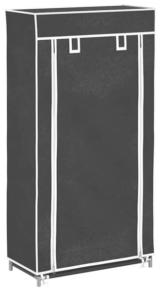 MateriaÅowa szafa na buty z osÅonÄ , 58x28x106 cm, czarna