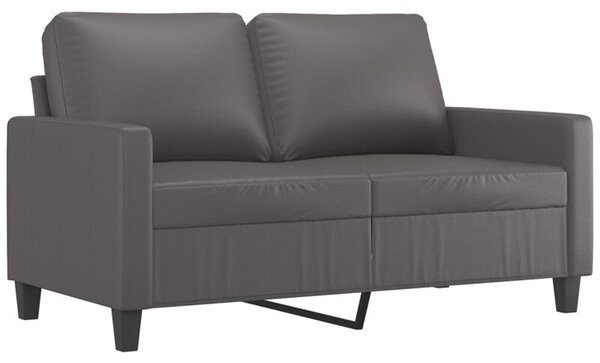 Sofa, 2-osobowa szary, 120 cm, sztuczna skÃ³ra