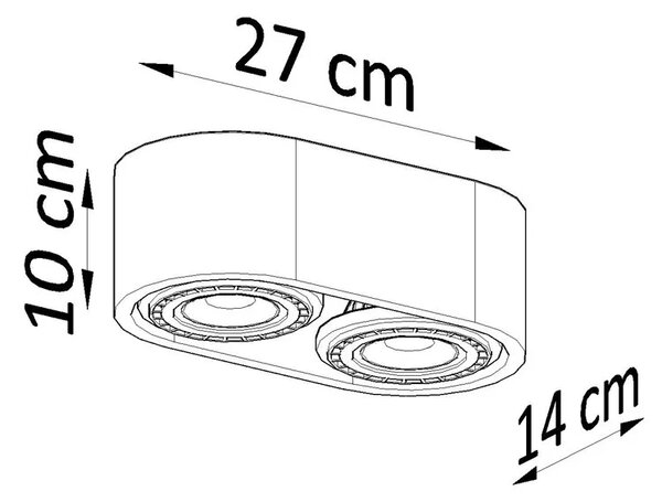Drewniany podwójny plafon - 21X S181 B4-R44