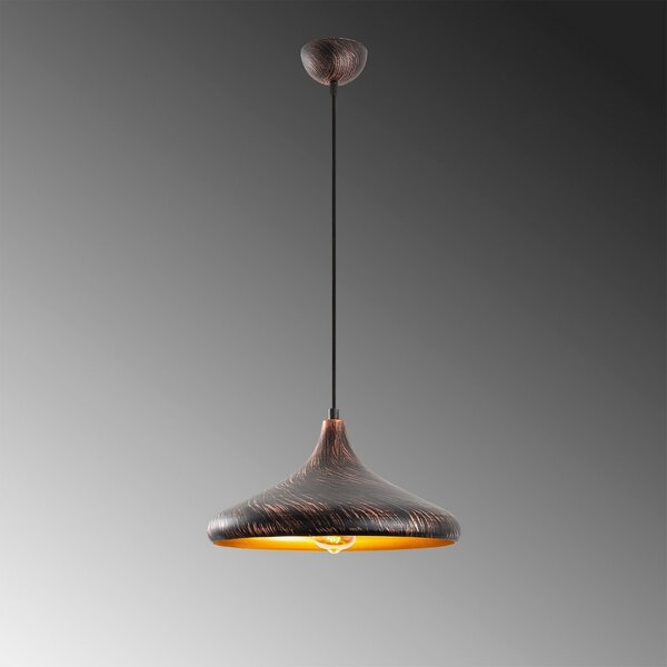 Lampa wisząca Barek - 11546, czarny/miedziany