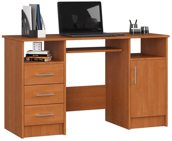 Skandynawskie biurko z szufladami olcha - Delian 2X