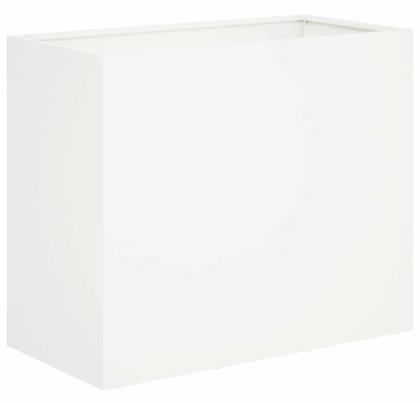 Doniczka ogrodowa Biały 60 x 30 x 40 cm Stal zimnogięta