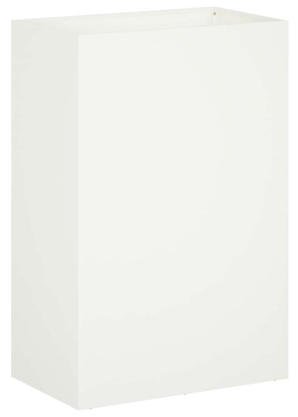 Doniczka ogrodowa Biały 50 x 40 x 75 cm Stal zimnogięta