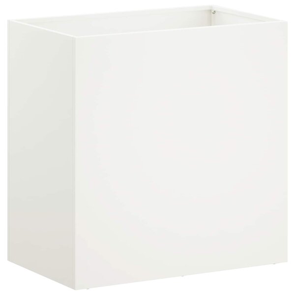 Doniczka ogrodowa Biały 50 x 30 x 50 cm Stal zimnogięta