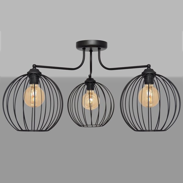 Plafon industrialny MERCURE P-1388/3 BK
