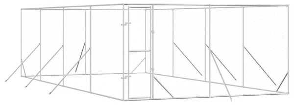 Kojec zewnętrzny dla psa, 4x8x2 m, stal galwanizowana