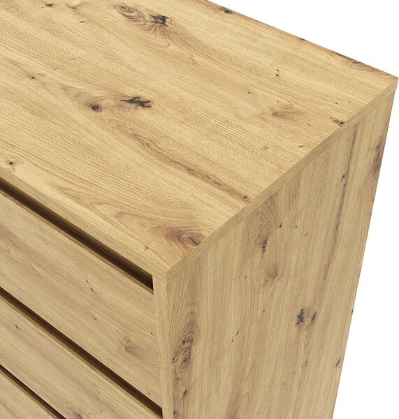 Komoda z 4 szufladami w stylu scandi dąb artisan P0-C69