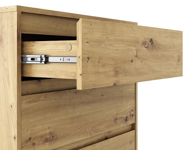 Komoda z 4 szufladami w stylu scandi dąb artisan P0-C69