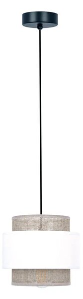 Biało-beżowa lampa wisząca abażurowa boho - A518 K0-C64