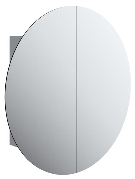Szafka łazienkowa z lustrem i LED, szary, 54x54x17,5 cm