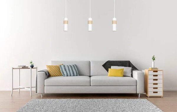 Biała pojedyncza lampa wisząca - D101 D5-S36