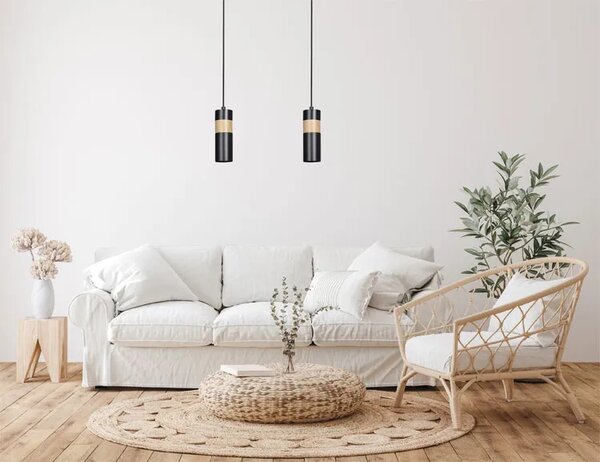 Czarna pojedyncza lampa wisząca - 10X D101 F2-D71