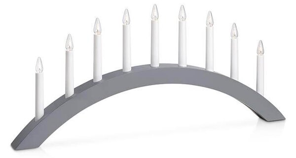 Świecznik stołowy szary Atle świąteczna dekoracja candle