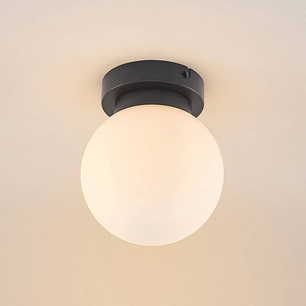 Lampa sufitowa Tavino Lindby, możliwość ściemniania, czarny, salon / jadalnia, metal, nowoczesny