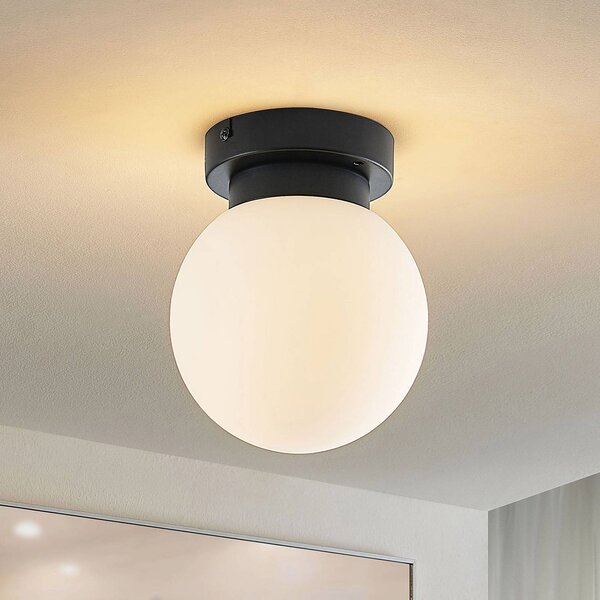 Lampa sufitowa Tavino Lindby, możliwość ściemniania, czarny, salon / jadalnia, metal, nowoczesny